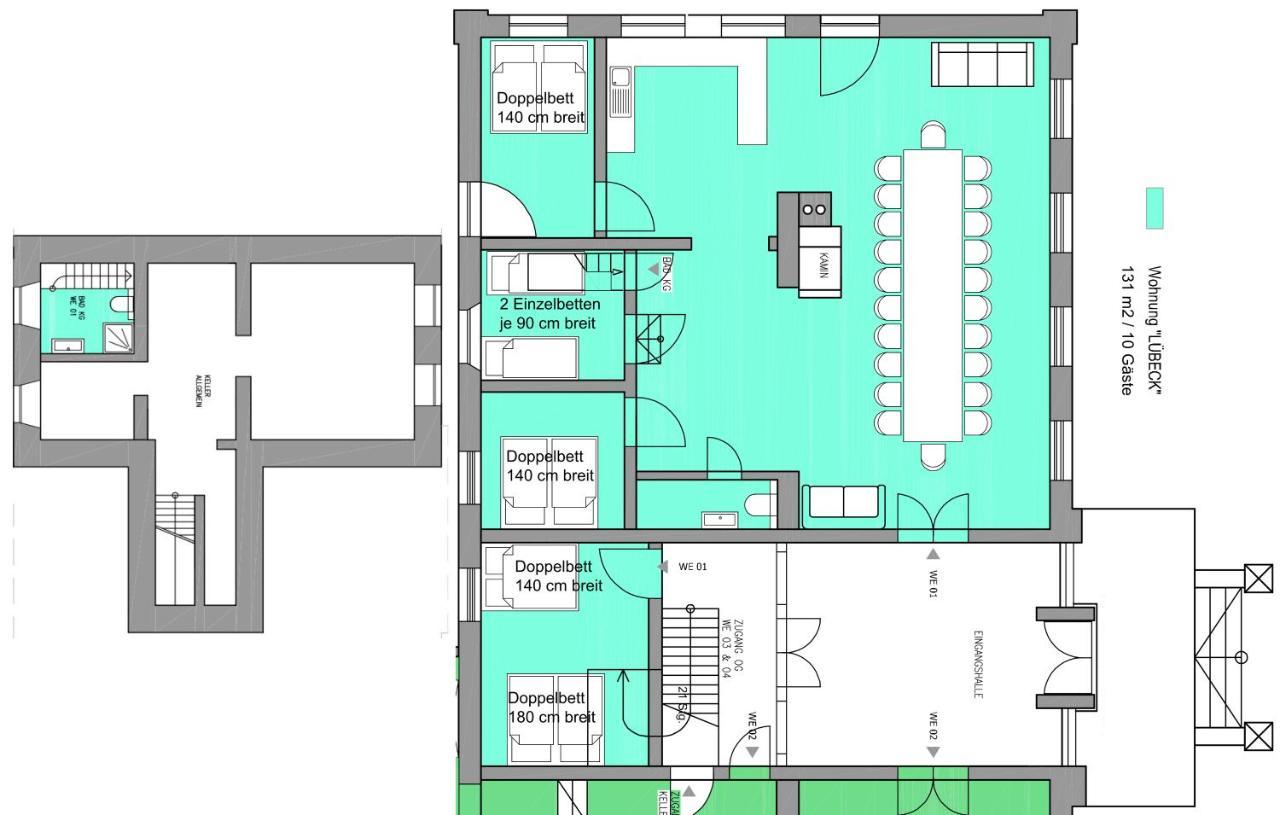 Ferienwohnung Gutshaus Klein Voigtshagen Dassow Exterior foto